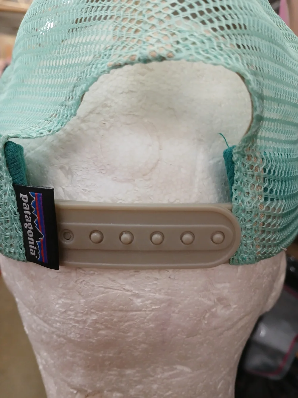 Patagonia Kids White and Tan Bear Patch Baseball Cap